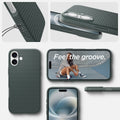ACS08068 - iPhone 16 Plus Case Liquid Air in Abyss Green showing the different angles