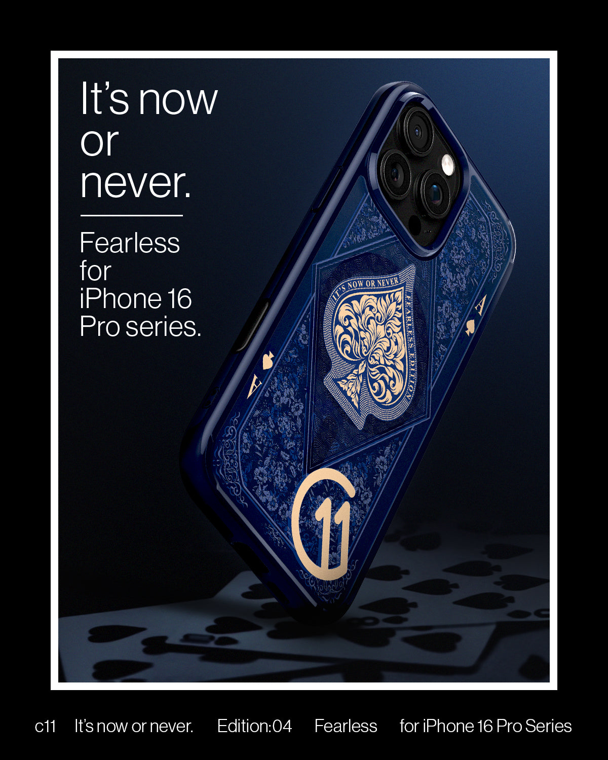 ACS09319 - iPhone 16 Pro Max Case c11 Series Fearless Edition (MagFit) in Fearless showing the Fearless for iPhone 16 Pro series