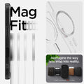 ACS09074 - iPhone 16 Case Ultra Hybrid T (MagFit + Camera Control) in Frost Black showing the MagFit, reimagine the way you snap intro reality
