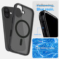 ACS09074 - iPhone 16 Case Ultra Hybrid T (MagFit + Camera Control) in Frost Black showing it infused with blue resin for long lasting clarity