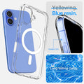 ACS09073 - iPhone 16 Case Ultra Hybrid T (MagFit + Camera Control) in White showing infused with blue resin for long lasting clarity