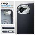 ACS09155 - iPhone 16e Case Nano Pop (MagFit) in Black Sesame showing the perfect design. Precise cutouts for seamless functions