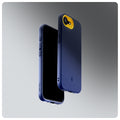 ACS09154 - iPhone 16e Case Nano Pop (MagFit) in Blueberry Navy showing the partial back, partial front and sides