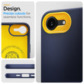 ACS09154 - iPhone 16e Case Nano Pop (MagFit) in Blueberry Navy showing the perfect design. Precise cutouts for seamless functions