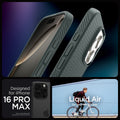 ACS07990 - iPhone 16 Pro Max Case Liquid Air in Abyss Green showing the compatibility designed for iPhone 16 Pro Max. Not compatible with iPhone 16, 16 Plus or 16 Pro
