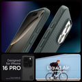 ACS08119 - iPhone 16 Pro Case Liquid Air in Abyss Green showing the compatibility designed for iPhone 16 Pro. Not compatible with iPhone 16, 16 Plus or 16 Pro Max