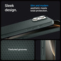 ACS08119 - iPhone 16 Pro Case Liquid Air in Abyss Green showing the sleek design. Slim and modern aesthetic meets total protection with textured grooves