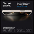 ACS07991 - iPhone 16 Pro Max Case Liquid Air in Natural Titanium showing the slim, yet durable. Just the right amount of added depth for optimal slimness. Spigen's thinnest case with all the right components for protection. 26x drop amount, 48