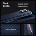 ACS08118 - iPhone 16 Pro Case Liquid Air in Navy Blue showing the sleek design. Slim and modern aesthetic meets total protection with textured grooves