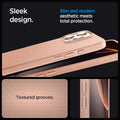 ACS08692 - iPhone 16 Pro Case Liquid Air in Rose Titanium showing the sleek design. Slim and modern aesthetic meets total protection with textured grooves
