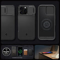 ACS08149 - iPhone 16 Pro Case Optik Armor (MagFit) in Black showing the different angles
