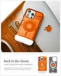 ACS08559 - iPhone 16 Pro Max Case Classic C1 (MagFit) in Tangerine Back to the classic iconic design from 1988 reimagined. reimagining the iconic imac g3 design into a form factor that fits inside the hand.
