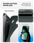 ACS09924 - iPhone 17 Air Liquid Air in Abyss Green showing flexible and fluid steady grip. mattecoated TPU with a textured side for everyday hold.