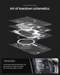 ACS10058 - iPhone 17 Air Ultra Hybrid Zero One (MagFit) in Zero One Black showing unmatched quality. art of teardown schematics. 