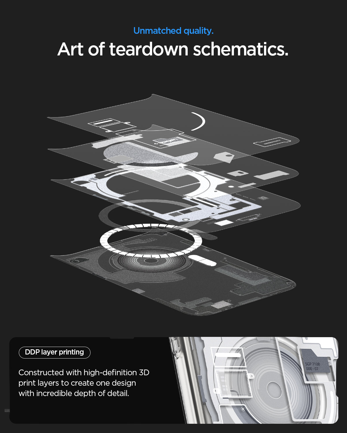 ACS10056 - iPhone 17 Air Ultra Hybrid Zero One (MagFit) in Zero One White showing unmatched quality. art of teardown schematics. 