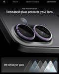AGL10127 - iPhone 17 Optik Pro EZ Fit Lens Protector showing the high aluminosilicate. Tempered glass protects your lens.