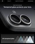AGL10126 - iPhone 17 Optik Pro EZ Fit Lens Protector showing the high aluminosilicate. Tempered glass protects your lens.