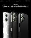 AGL10128 - iPhone 17 Optik Pro EZ Fit Lens Protector showing the case friendliness. Mix and match with Spigen cases