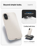 ACS09980 - iPhone 17 Liquid Air in Natural Titanium showing beyond simple looks. liquid air. designed by spigen.