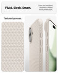 ACS09980 - iPhone 17 Liquid Air in Natural Titanium showing fluid, sleek, smart. slim and modern aesthetic meets total protection.