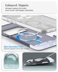 ACS09960 - iPhone 17 Pro Case Classic C1 (MagFit) in graphite showing enhanced magnets. stronger magnets for easier more secure and snappy connection. slim seamless tech. optimal magnetic force with no bulk.