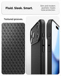 ACS09942 - iPhone 17 Pro Liquid Air in Matte Black showing fluid, sleek, smart. slim and modern aesthetic meets total protection.