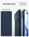 ACS09889 - iPhone 17 Pro Max Liquid Air in Navy Blue showing fluid, sleek, smart. slim and modern aesthetic meets total protection.