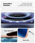 ACS09892 - iPhone 17 Pro Max Liquid Air in Rose Titanium showing innovative solution. sound tunnel tech with a 1mm micro hole for cleaner sound, less noise.