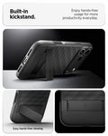 ACS09911 - iPhone 17 Pro Max Series Case Parallax S (MagFit) in black showing the built in kickstand. Enjoy hands free usage for more productivity everyday