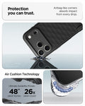 ACS09911CB - iPhone 18 Pro Max / iPhone 17 Pro Max Parallax S (Mag Fit) in Matte Black showing the protection you can trust. Airbag-like corners absorb impact from every drop