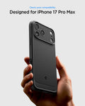  ACS09886 - iPhone 17 Pro Max Rugged Armor (MagFit) in Matte Black showing check your compatibility