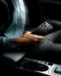  ACS09886 - iPhone 17 Pro Max Rugged Armor (MagFit) in Matte Black showing grab phone case with hand.