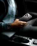 ACS09887 - iPhone 17 Pro Max Rugged Armor (MagFit) in Gray showing sleek and unique. Rugged refined. Matte black profile with subtle carbon fiber accent