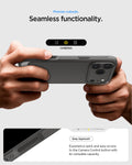 ACS09887 - iPhone 17 Pro Max Rugged Armor (MagFit) in Gray showing precise cutouts. seamless functionality. Easy approach. Experience quick and easy access to the camera control button with its complete acapacity.