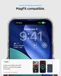 ACS10467 - iPhone 17 Pro Max Ultra Hybrid T (MagFit) in Matte Blue showing secure and strong connection. Magfit compatible. unlock your daily carry with magfit to unlock the spigen ecosystem