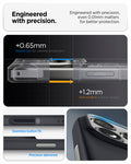 ACS09968CA - iPhone 18 Pro / iPhone 17 Pro Nano Pop (Mag Fit) in Black Sesame showing raised camera and screen edges, precise button fit, and protective surface design