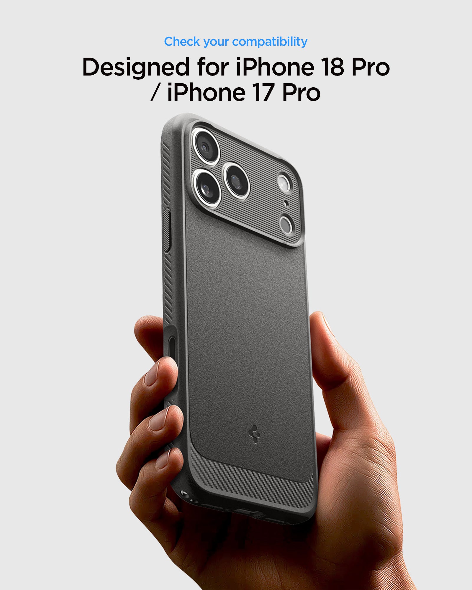 ACS09941CA - iPhone 18 Pro / iPhone 17 Pro Rugged Armor (MagFit) in Gray showing check your compatibility