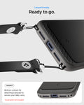 ACS09941CA - iPhone 18 Pro / iPhone 17 Pro Rugged Armor (MagFit) in Gray showing lanyard ready. ready to go