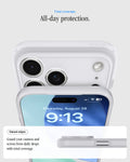 ACS10075 - iPhone 17 Pro Case Ultra Hybrid Classic (MagFit) in Classic Silver showing total coverage. all day protection. raised edges. guard your camera and screen from daily drops with total coverage.