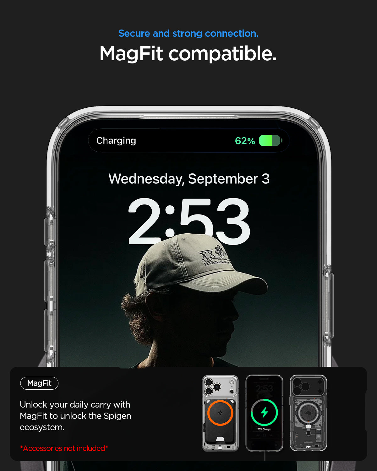 ACS10074 - iPhone 17 Pro Ultra Hybrid Neo One (MagFit) showing secure and strong connection. Mag fit compatible