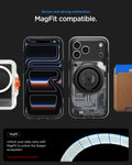ACS10042CA - iPhone 18 Pro Max / iPhone 17 Pro Max Ultra Hybrid Zero One (MagFit) Black showing Mag Fit compatibility with magnetic accessories for a secure and strong connection