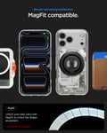 ACS10041CC -  iPhone 18 Pro Max / iPhone 17 Pro Max Ultra Hybrid Zero One (MagFit) Natural Titanium showing Mag Fit compatibility with magnetic accessories for a secure and strong connection