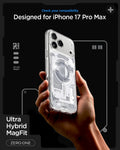 ACS10040 - iPhone 17 Pro Max Case Ultra Hybrid Zero One (MagFit) in Zero One White showing check your compatibility. ultra hybrid magfit