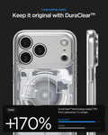 ACS10040CA - iPhone 18 Pro Max / iPhone 17 Pro Max Ultra Hybrid Zero One (MagFit) White showing long-lasting clarity with DuraClear Technology designed to resist yellowing 1.7 times longer