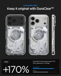 ACS10040 - iPhone 17 Pro Max Case Ultra Hybrid Zero One (MagFit) in Zero One White showing long lasting clarity. keep it original with dura clear.