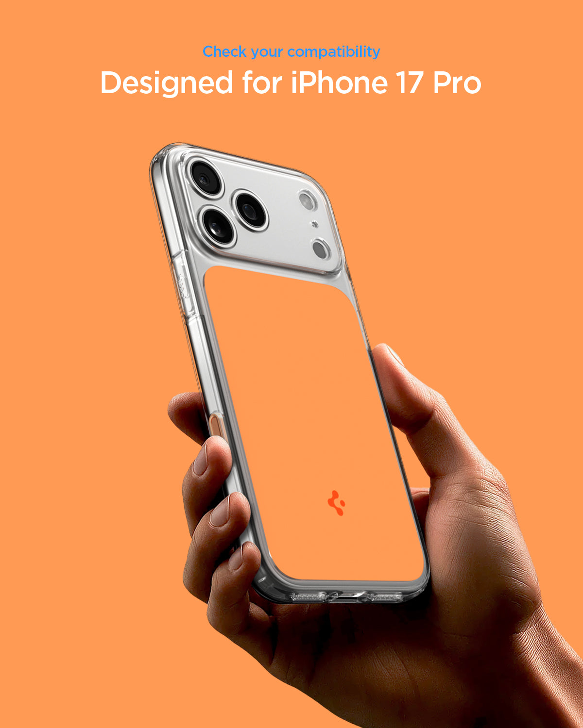 ACS10471 - iPhone 17 Pro Ultra Hybrid T (MagFit) in Glossy Orange showing check your compatibility.