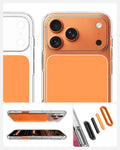 ACS10471 - iPhone 17 Pro Ultra Hybrid T (MagFit) in Glossy Orange showing  detail of the back