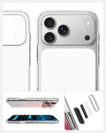 ACS10077 - iPhone 17 Pro Ultra Hybrid T (MagFit) in Glossy White showing detail of the back