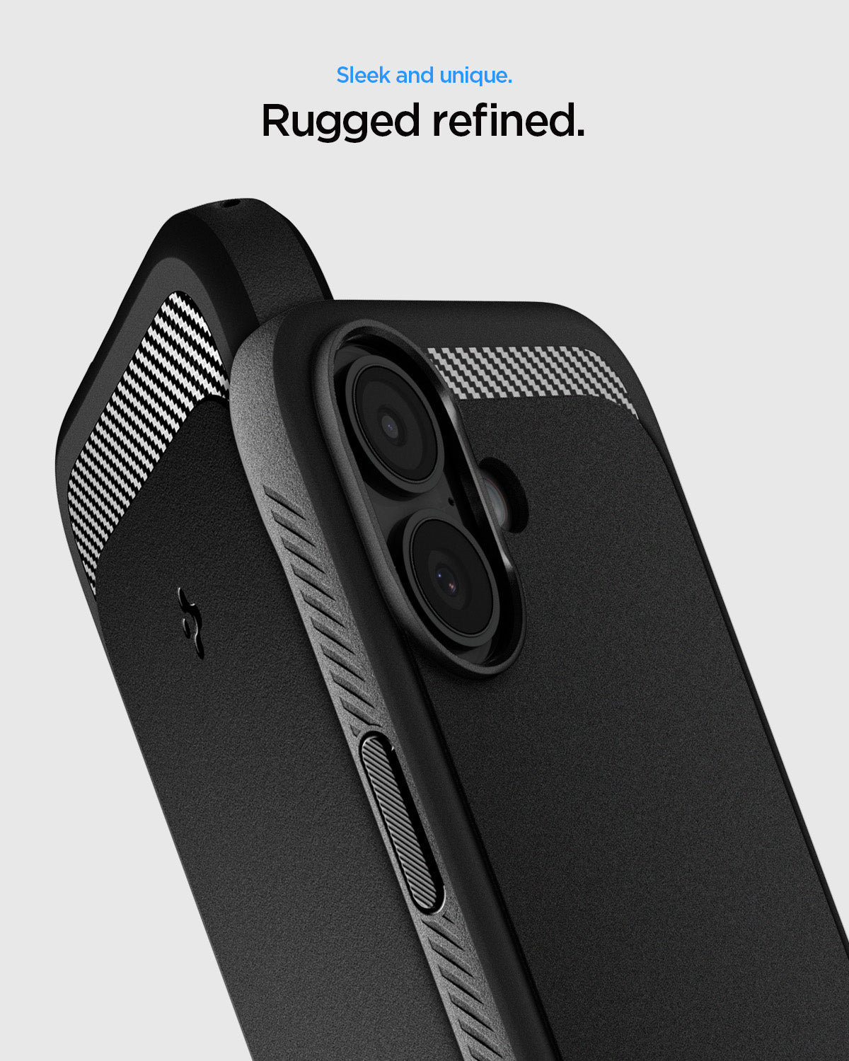 ACS09975 - iPhone 17 Rugged Armor (MagFit) in Matte Black showing sleek and unique. Rugged refined.