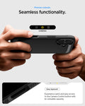 ACS09975 - iPhone 17 Rugged Armor (MagFit) in Matte Black showing precise cutouts. seamless functionality. Easy approach. Experience quick and easy access to the camera control button with its complete acapacity.